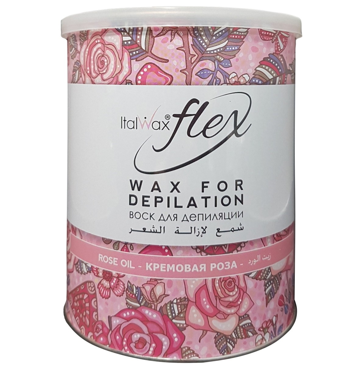 Воск ITALWAX Flex в банке 800 мл кремовая роза