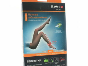 B.Well Колготки 2 компрес. прозрачные JW-321 №2 22-32мм натуральные