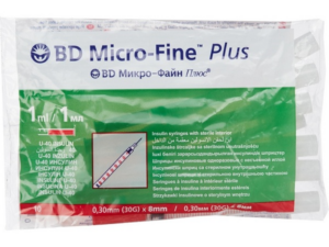 шприц 1 мл U -100 30G 0,3*8 мм №10 Micro-Fine Plus (P)